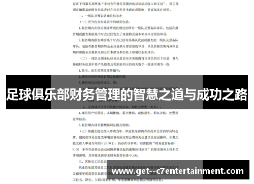 足球俱乐部财务管理的智慧之道与成功之路